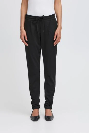ICHI Kate Regular Length Trousers - Black