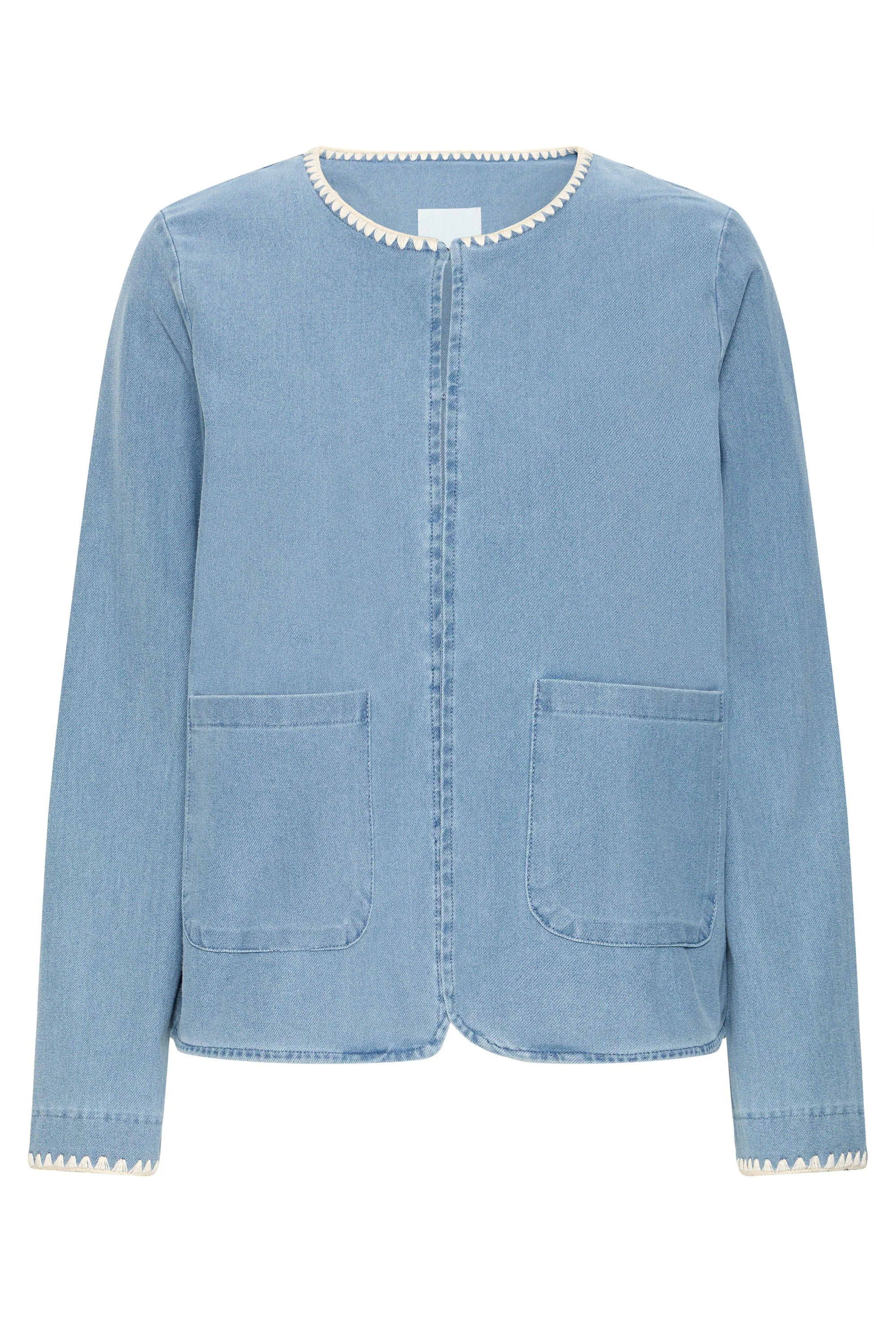 ICHI Kate Denim Jacket - Blue - Image 4
