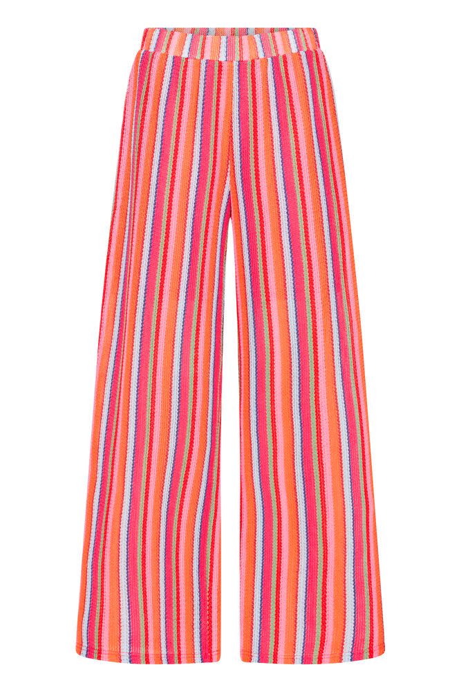 ICHI Libella Stripe Pants - Orange - Image 7