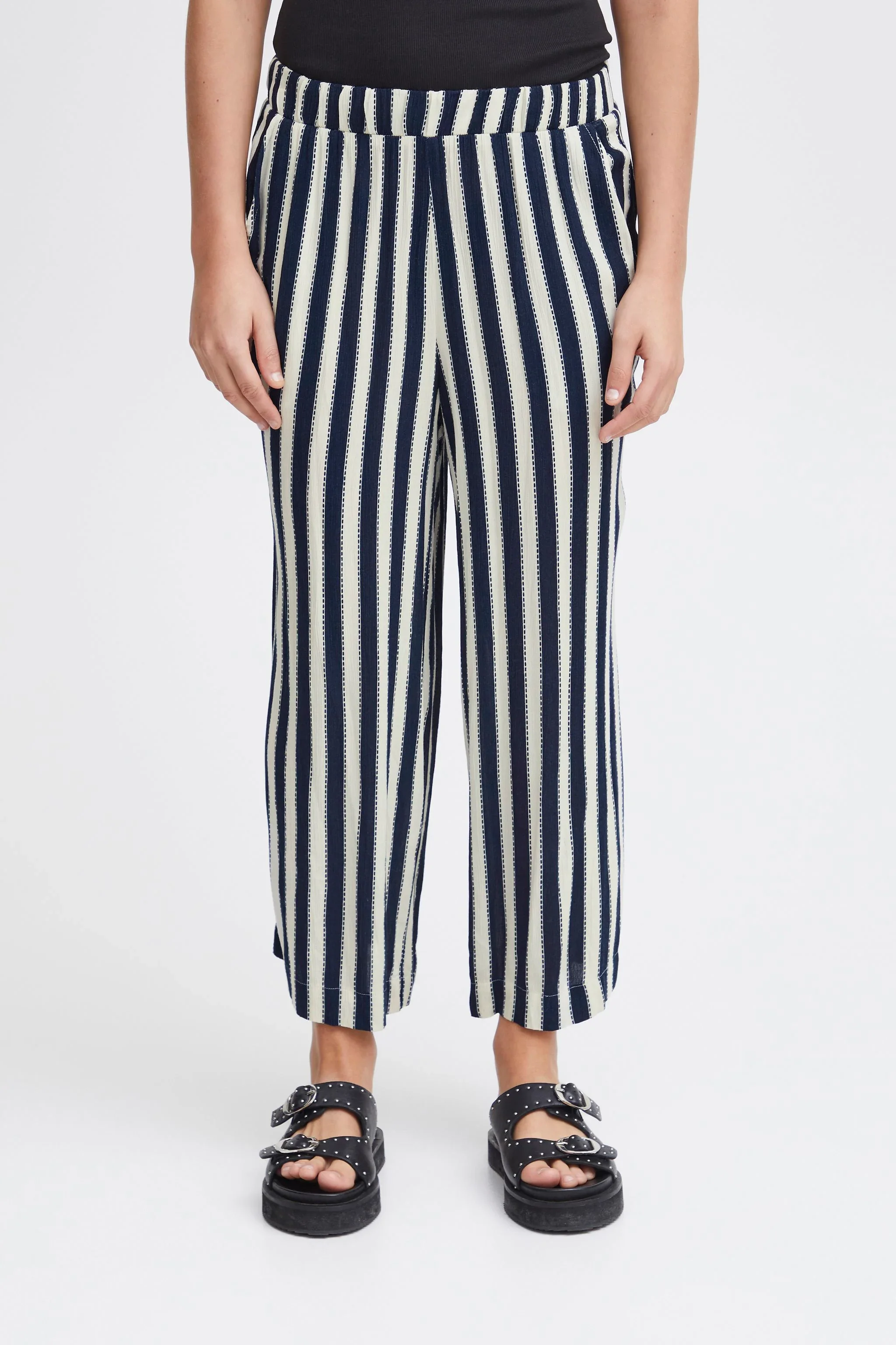 ICHI : Marrakech Stripe Trousers - Image 2