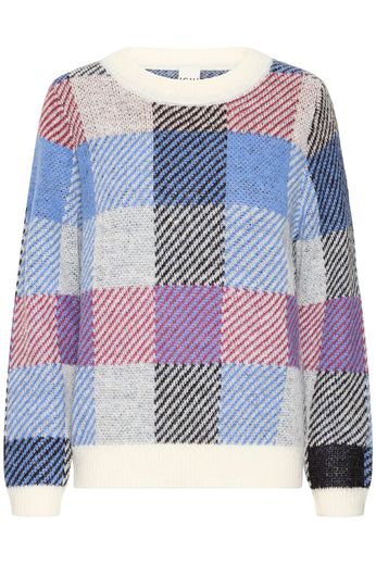 ICHI Mecks Patterned Jumper - Blue - Image 3