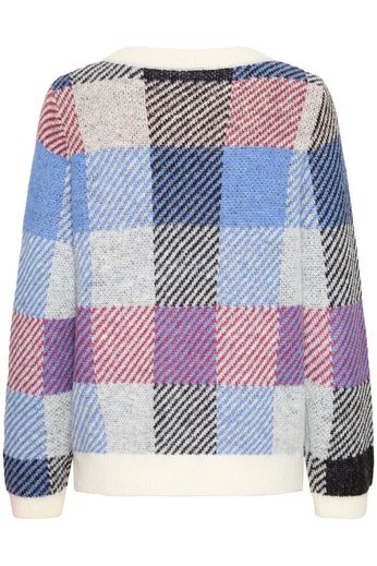 ICHI Mecks Patterned Jumper - Blue - Image 4