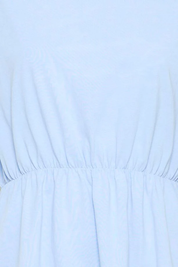 ICHI Noelia SS Elastic Waist T-Shirt - Blue - Image 3
