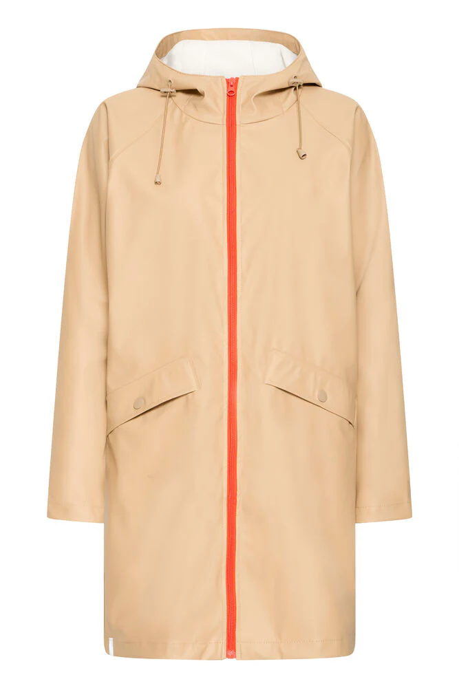 ICHI Tazi Rain Jacket - Natural
