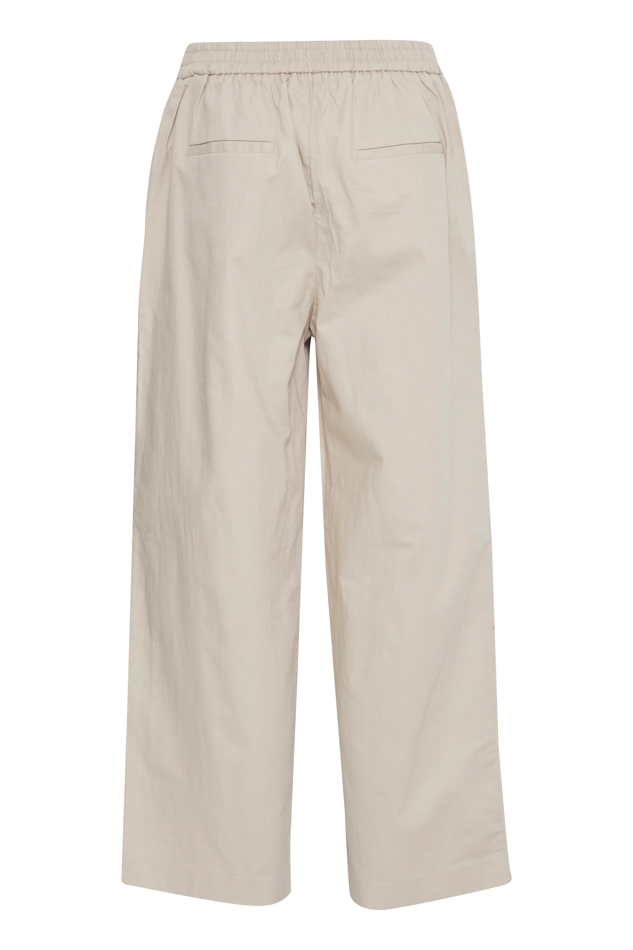 ICHI Unica Wide Leg Trousers - Cream - Image 6