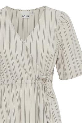 ICHI Vasilia Wrap Dress - Silver Gray - Image 2