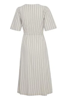 ICHI Vasilia Wrap Dress - Silver Gray - Image 3