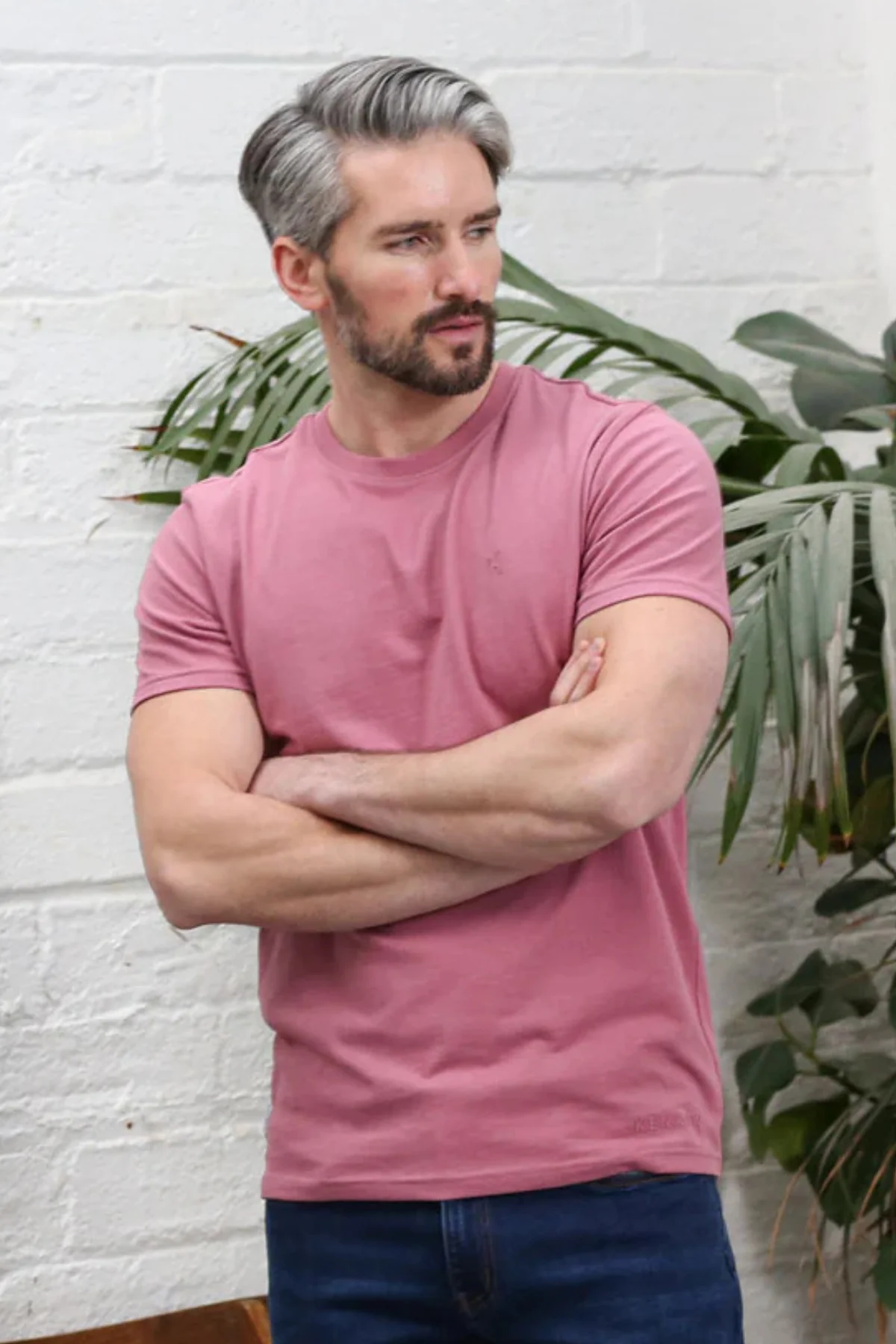 KENROW Jax Brushed T-Shirt - Brick - Image 2