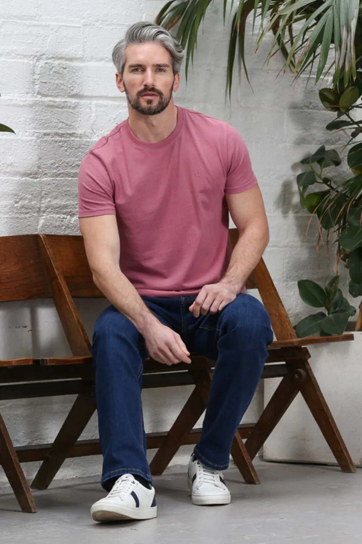 KENROW Jax Brushed T-Shirt - Brick - Image 3