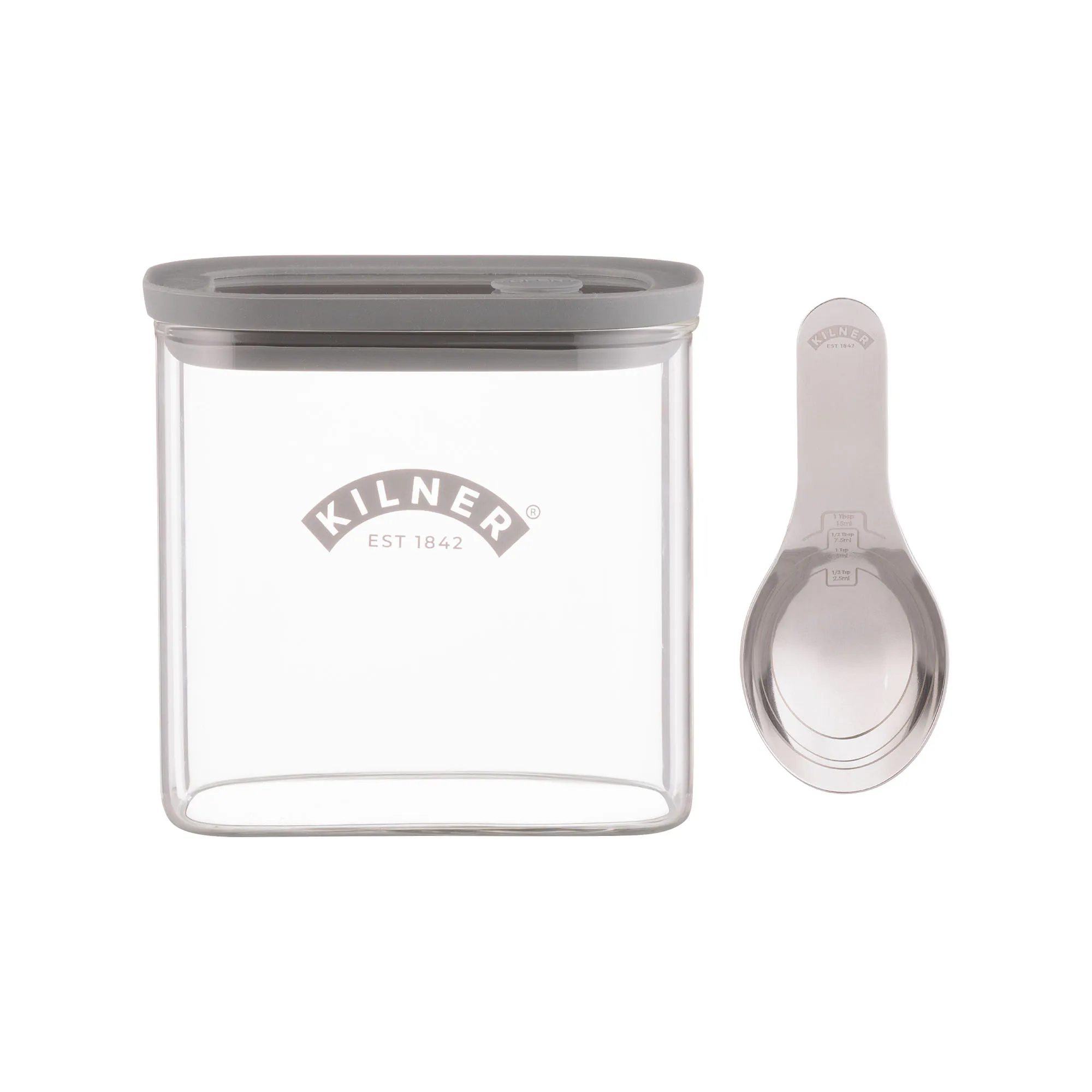KILNER Fresh Storage Spice Jar with Measure Spoon 700ml - Image 2