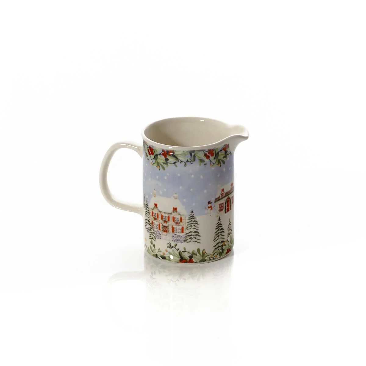 LANGS Christmas Cottage Scene Ceramic Jug 16.5cm - Image 2