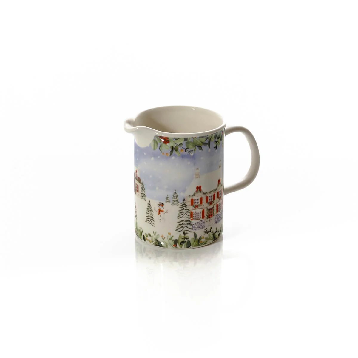 LANGS Christmas Cottage Scene Ceramic Jug 16.5cm - Image 3