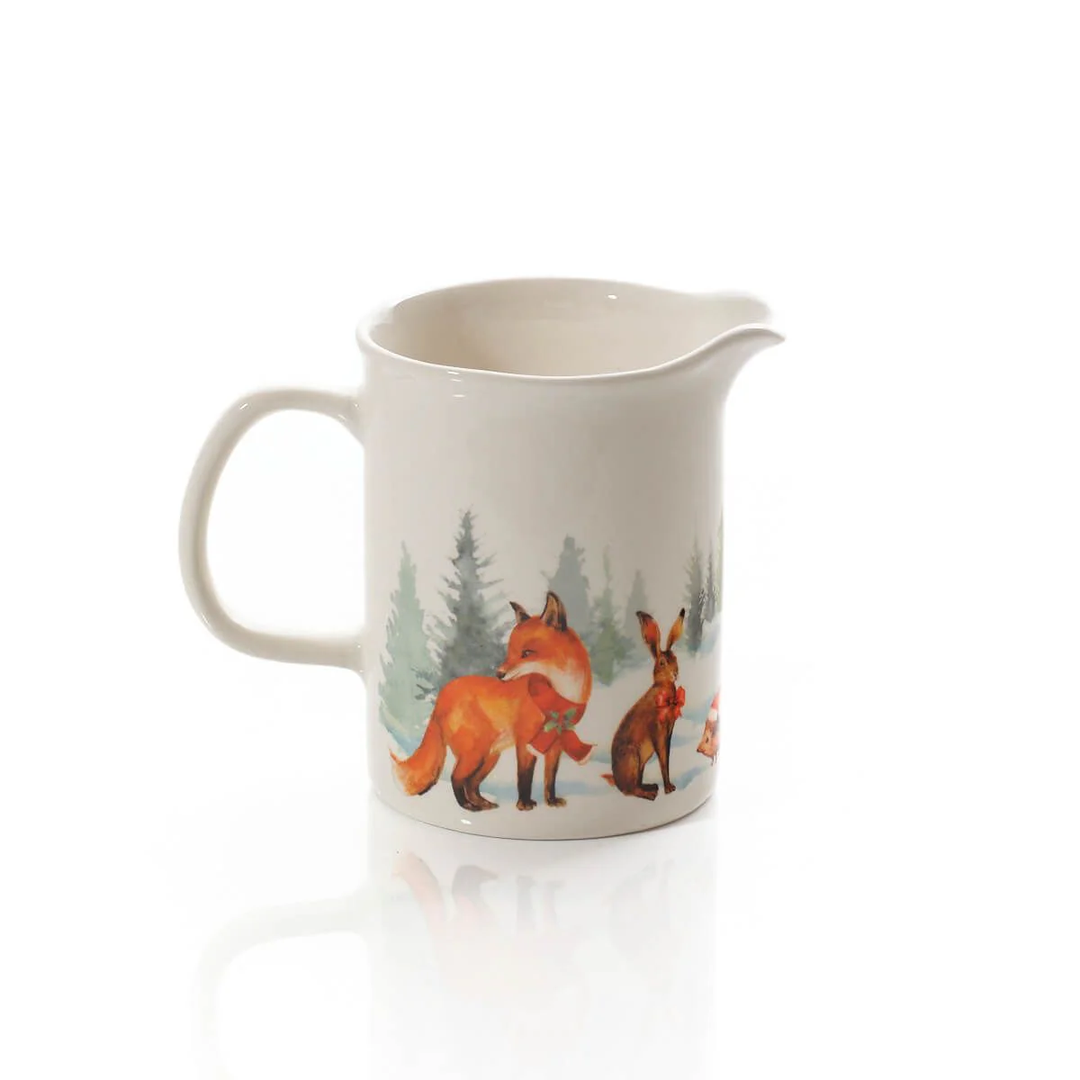 LANGS Christmas Frosted Forest Animal Ceramic Jug - Image 4