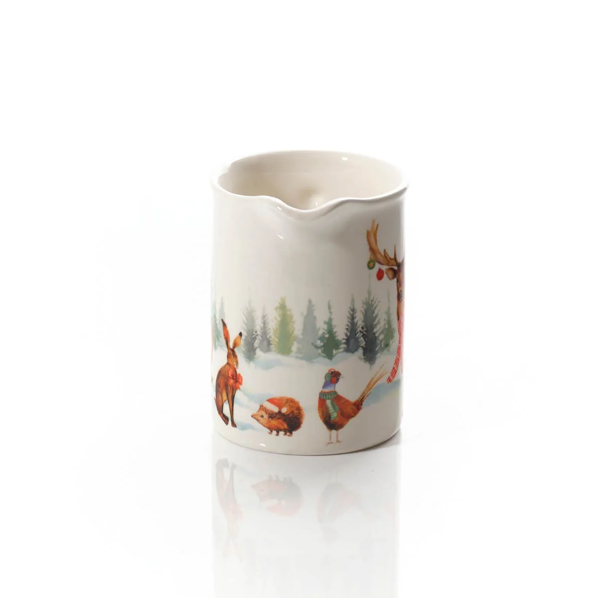 LANGS Christmas Frosted Forest Animal Ceramic Jug - Image 5