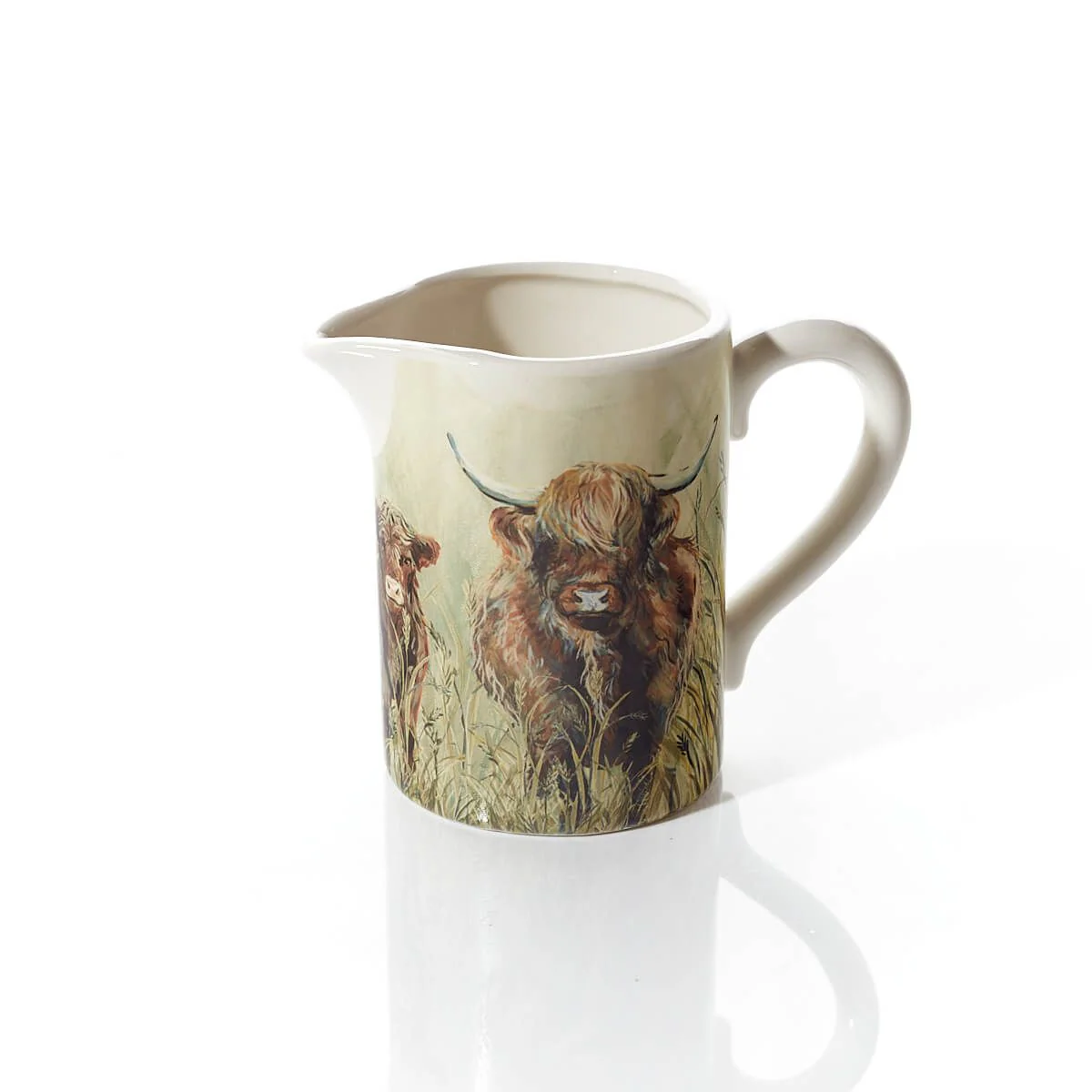 LANGS Dougal Highland Cow Ceramic Jug 18cm - Image 2