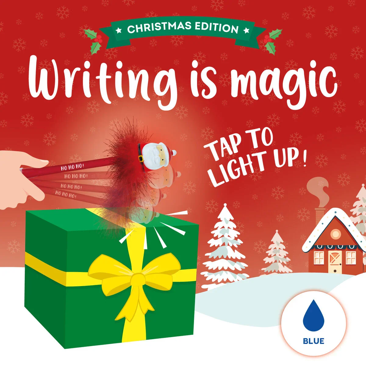 LEGAMI Light-up Ballpoint Pen - Santa Claus - Writing is Magic - Image 2