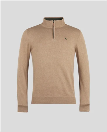 MAGEE Carn Quarter Zip - Sandy Brown - Image 2