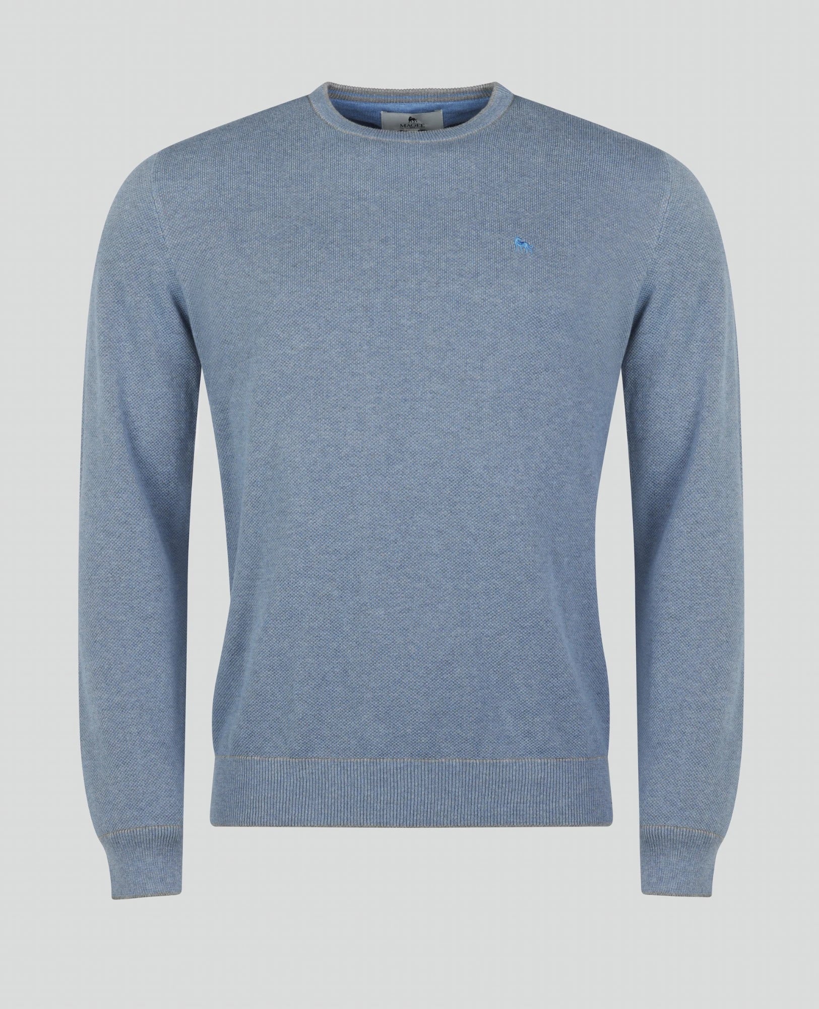 MAGEE Charlie Micro Crew Jumper - Sky Blue - Image 6
