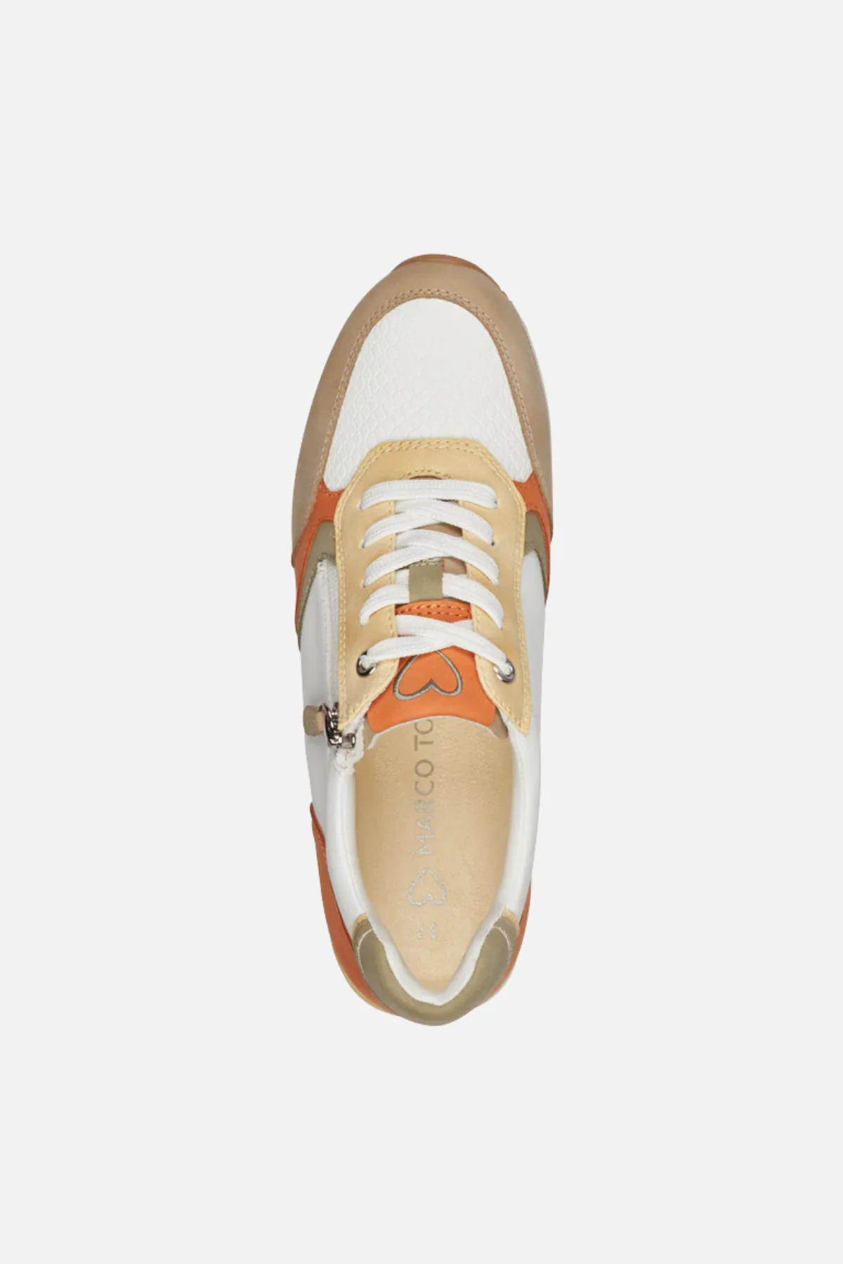 MARCO TOZZI Women's Side Zip Trainers - Peach - Image 3