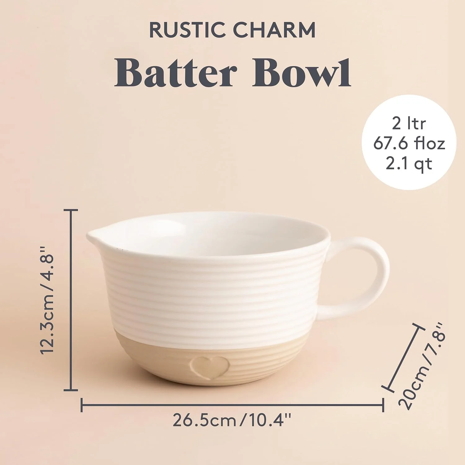 MASON CASH Rustic Charm Batter Bowl 2L - Image 3