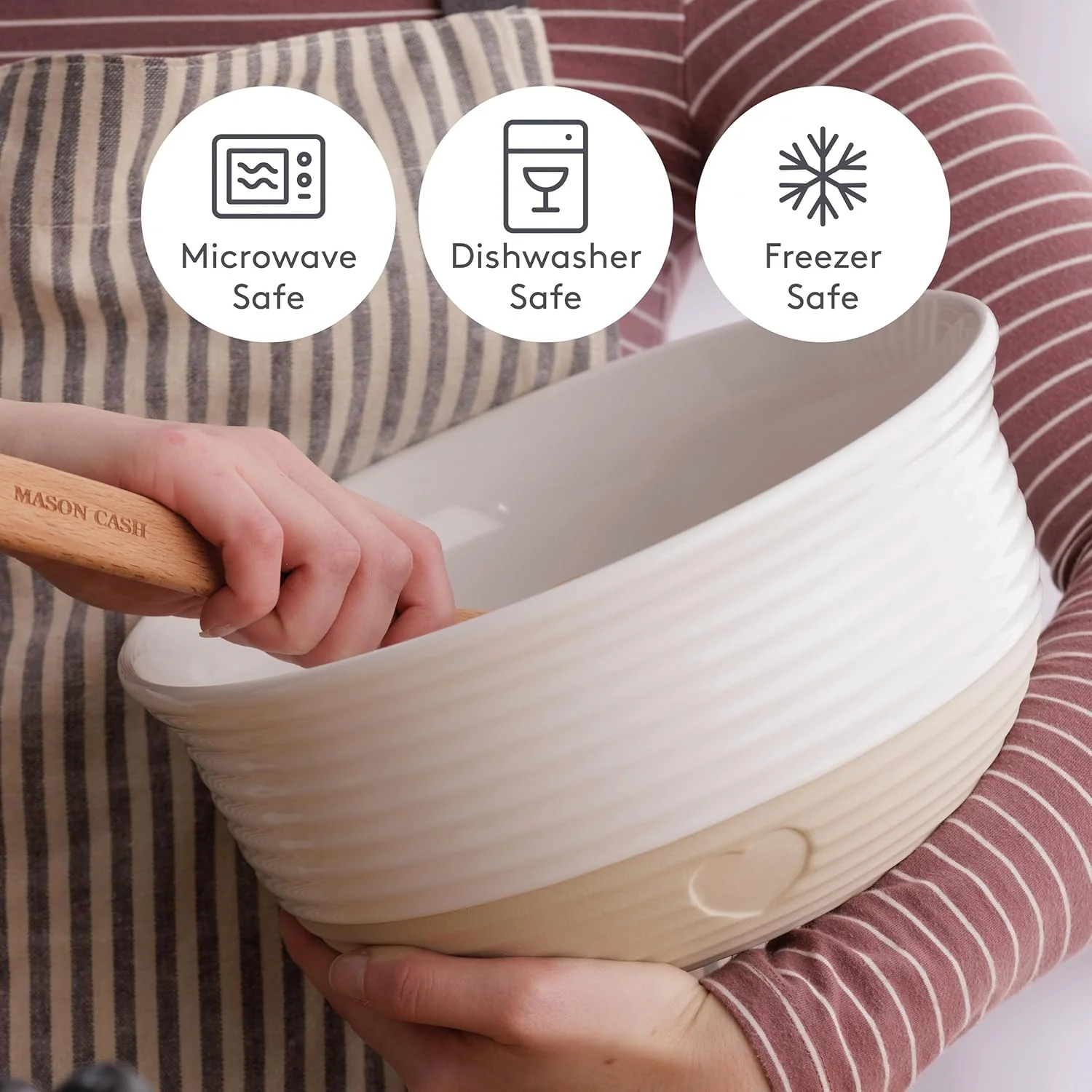 MASON CASH Rustic Charm Serve & Mixing Bowl 26cm - Image 3