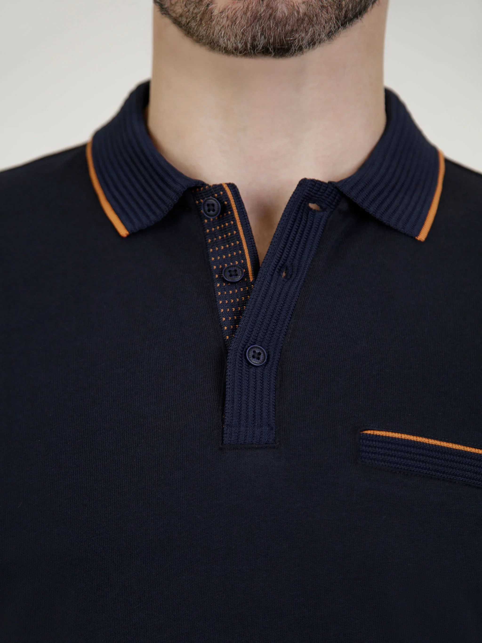 MISH MASH Tonto Short Sleeve Polo Shirt - Navy - Image 2