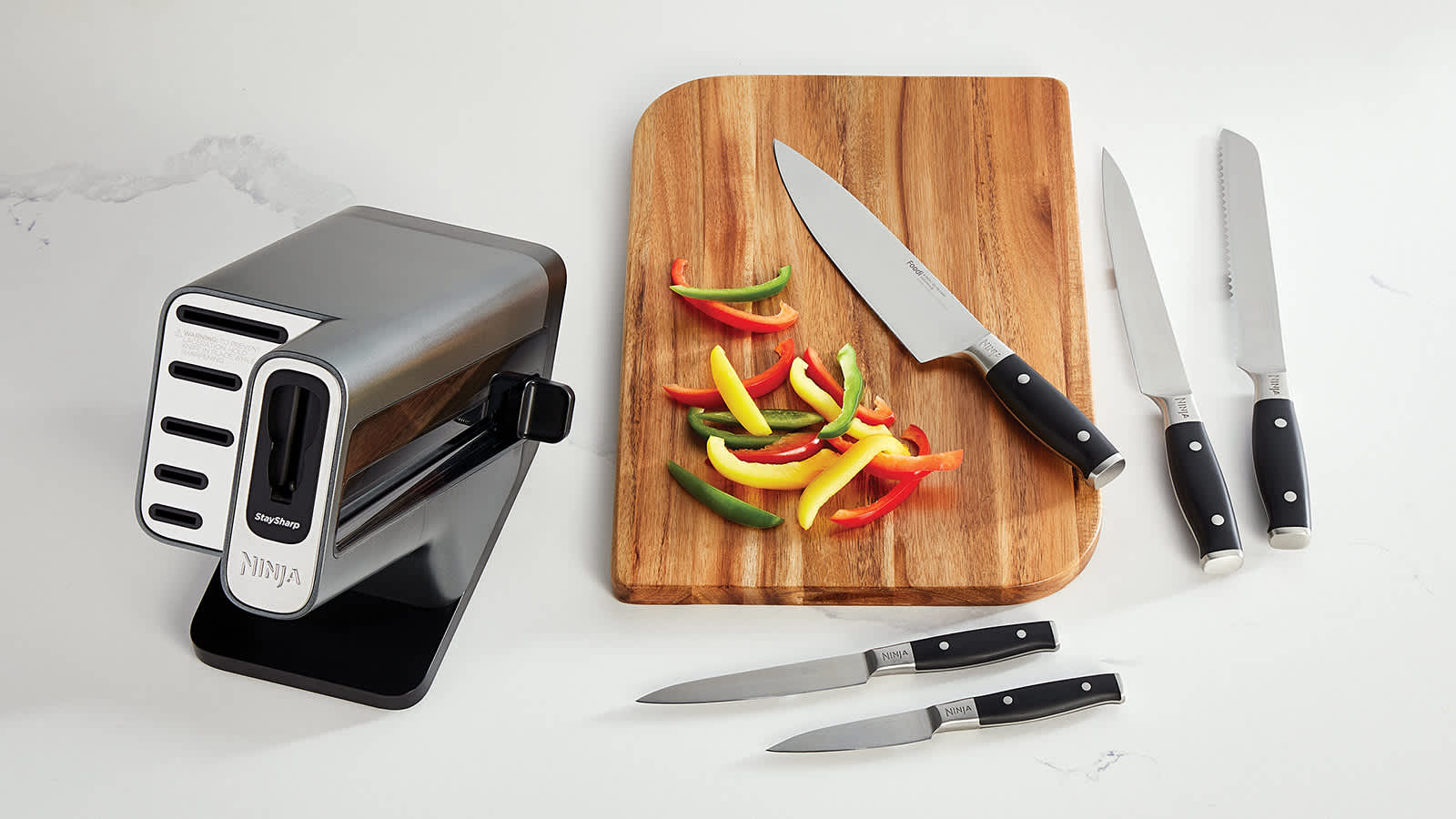 NINJA Foodi StaySharp Knife Block with Integrated Sharpener – 5Pc Set - Image 10