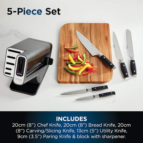NINJA Foodi StaySharp Knife Block with Integrated Sharpener – 5Pc Set - Image 5