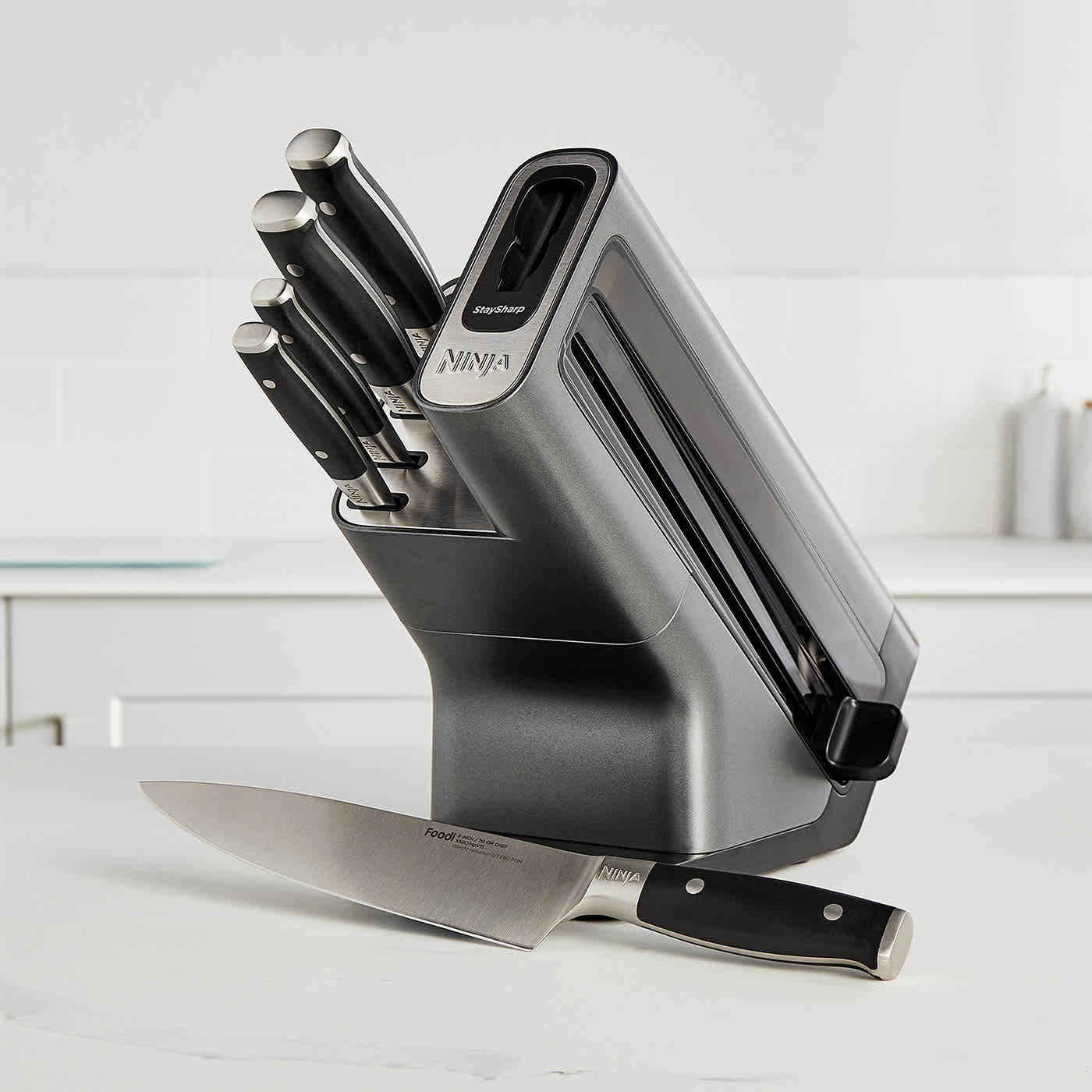 NINJA Foodi StaySharp Knife Block with Integrated Sharpener – 5Pc Set - Image 7