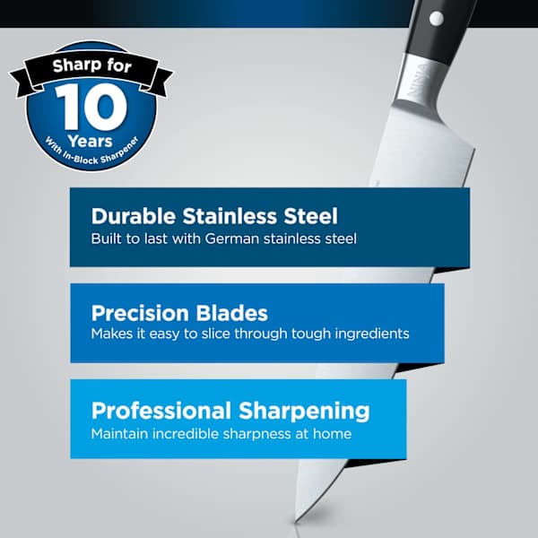 NINJA Foodi StaySharp Knife Block with Integrated Sharpener – 5Pc Set - Image 8
