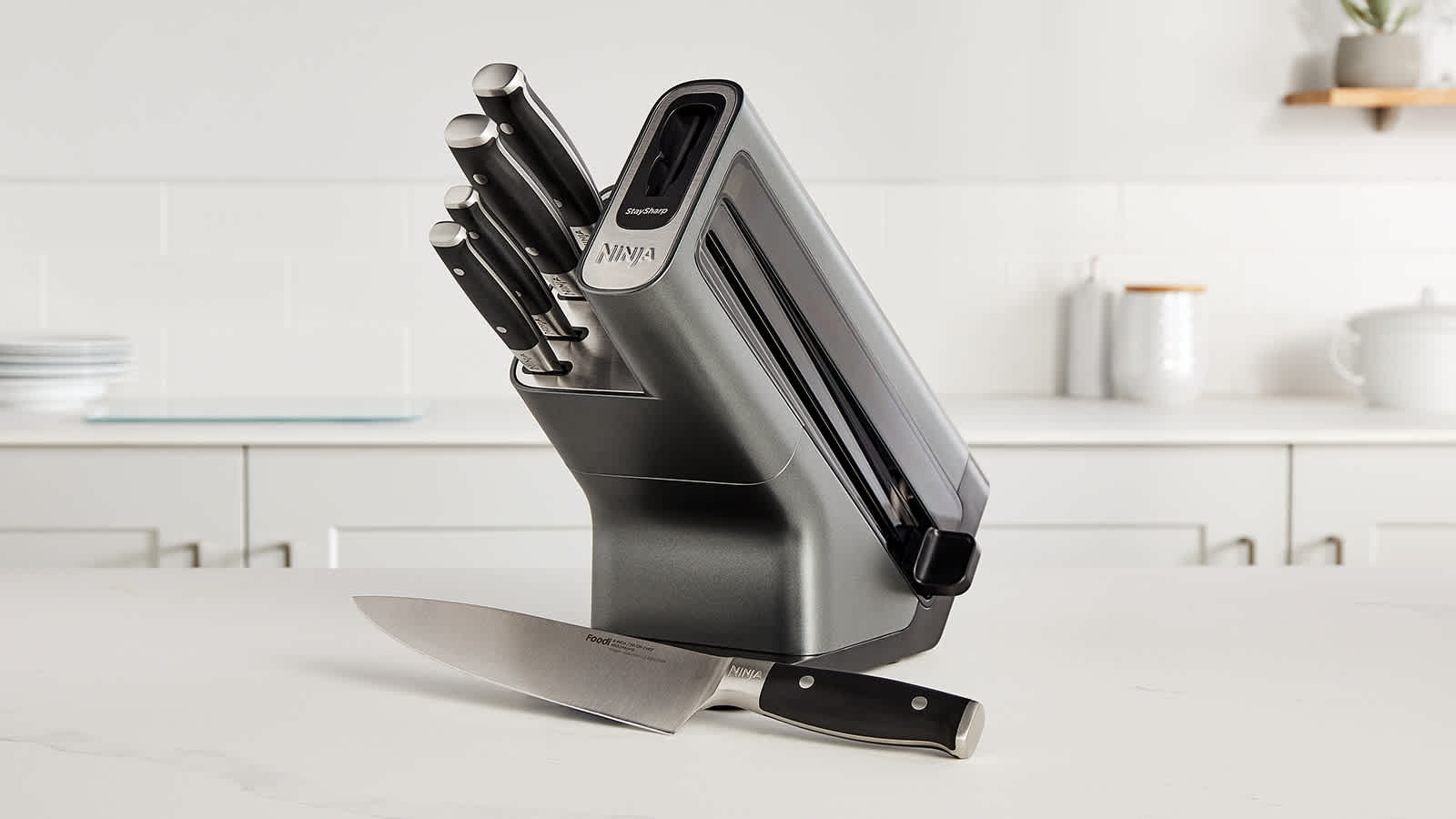 NINJA Foodi StaySharp Knife Block with Integrated Sharpener – 5Pc Set - Image 9