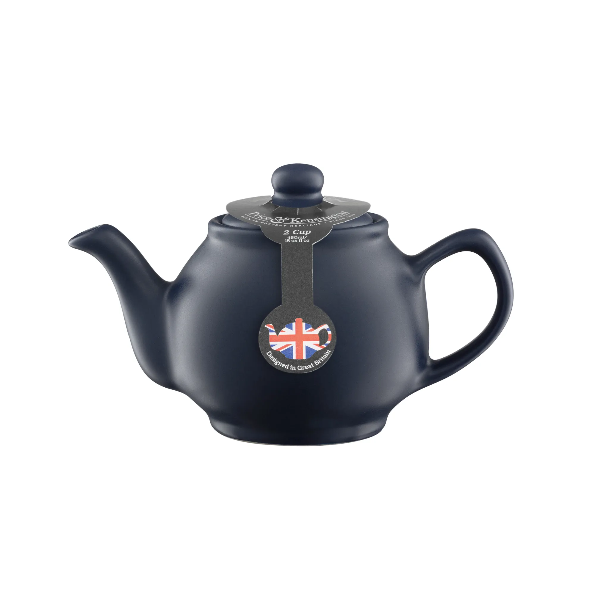 PRICE & KENSINGTON Matt Navy Blue 2cup Teapot 450ml - Image 2