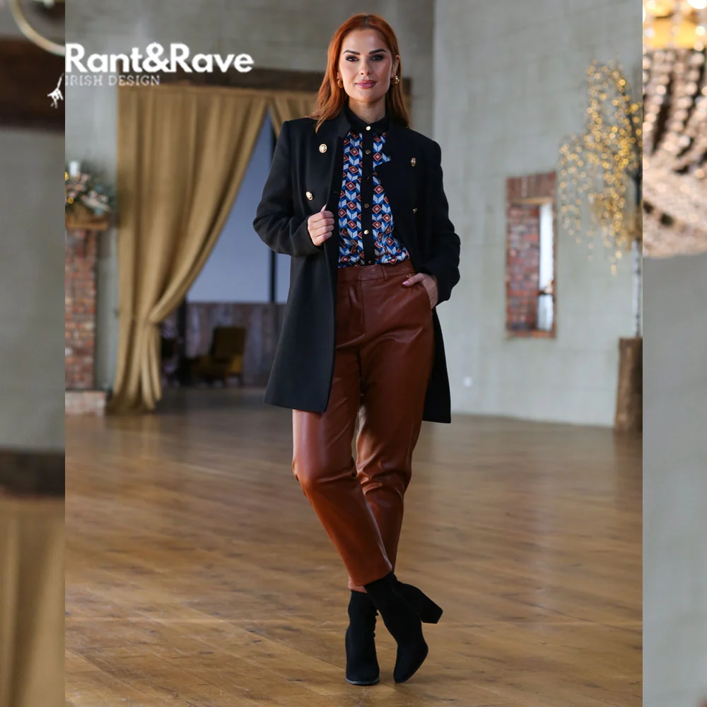 RANT & RAVE : Lina Faux Leather Pants - Tan - Image 3