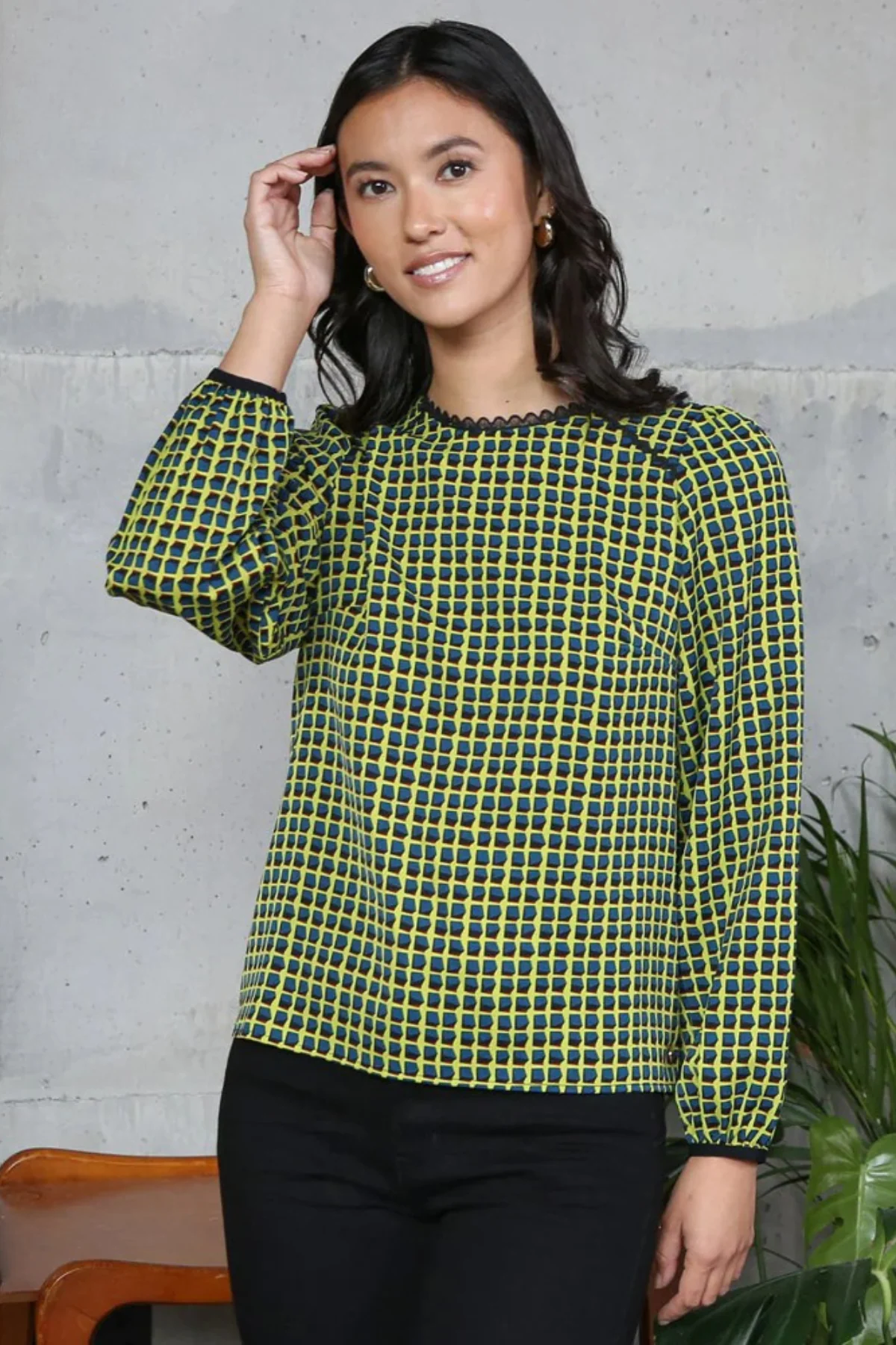 RANT & RAVE Sade Blouse - Lime - Image 2