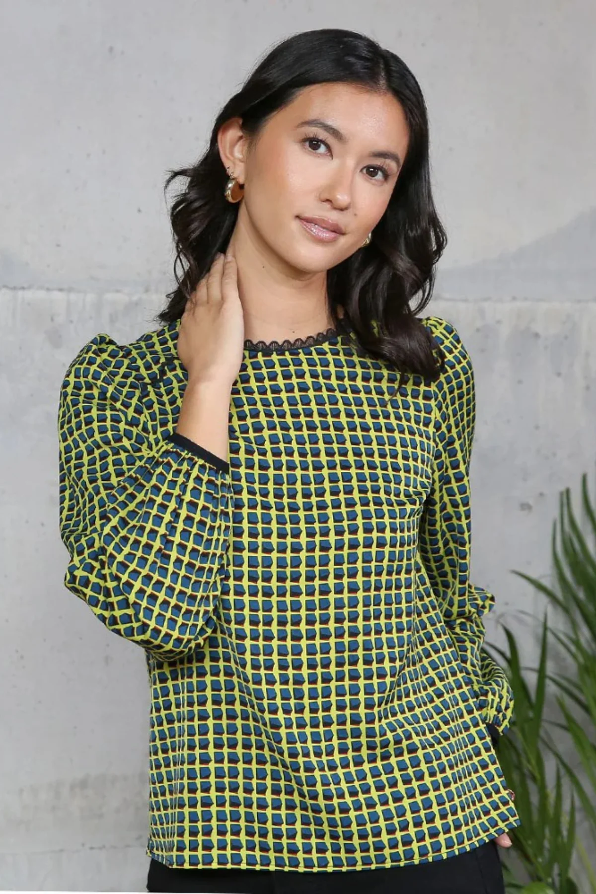 RANT & RAVE Sade Blouse - Lime - Image 3
