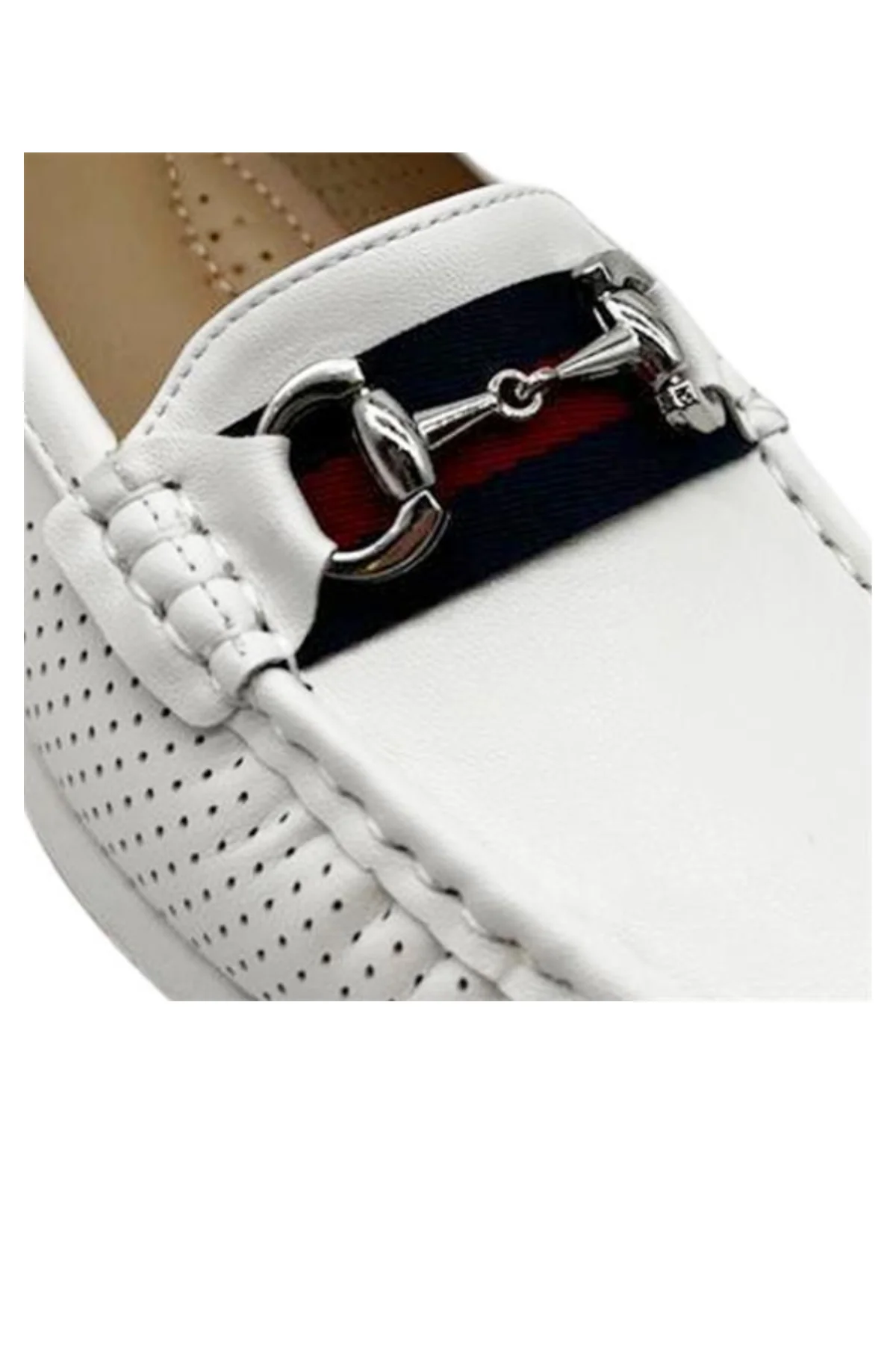 REDZ Woman's Wedge Loafers - White - Image 4