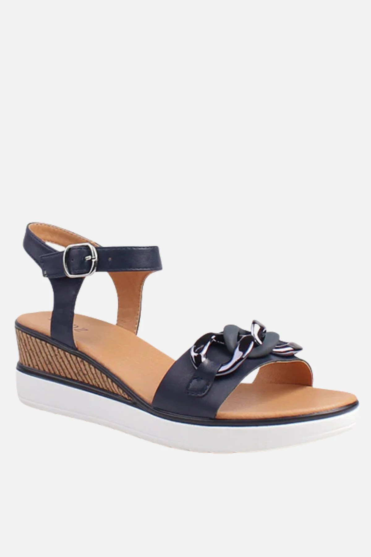 REDZ Woman's Wedge Sandals - Navy