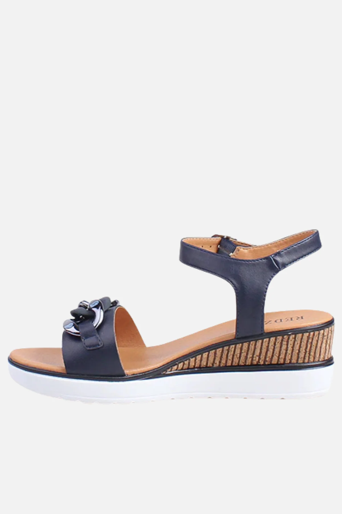 REDZ Woman's Wedge Sandals - Navy - Image 3
