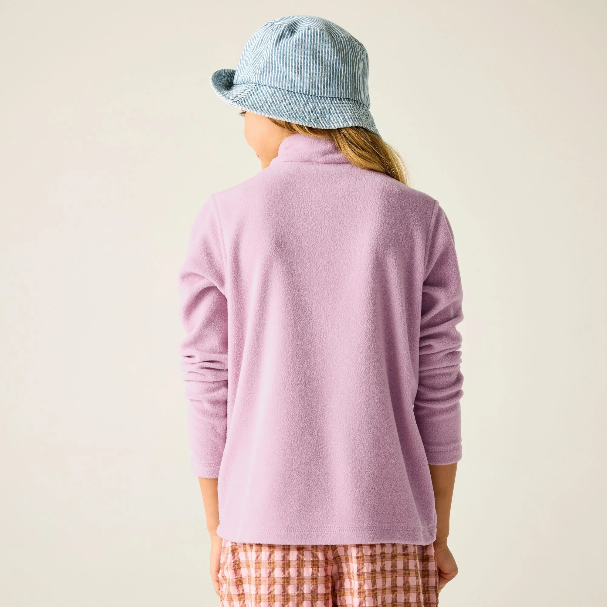 REGATTA Girls' Hot Shot II Half Zip Fleece - Lilac - Image 2