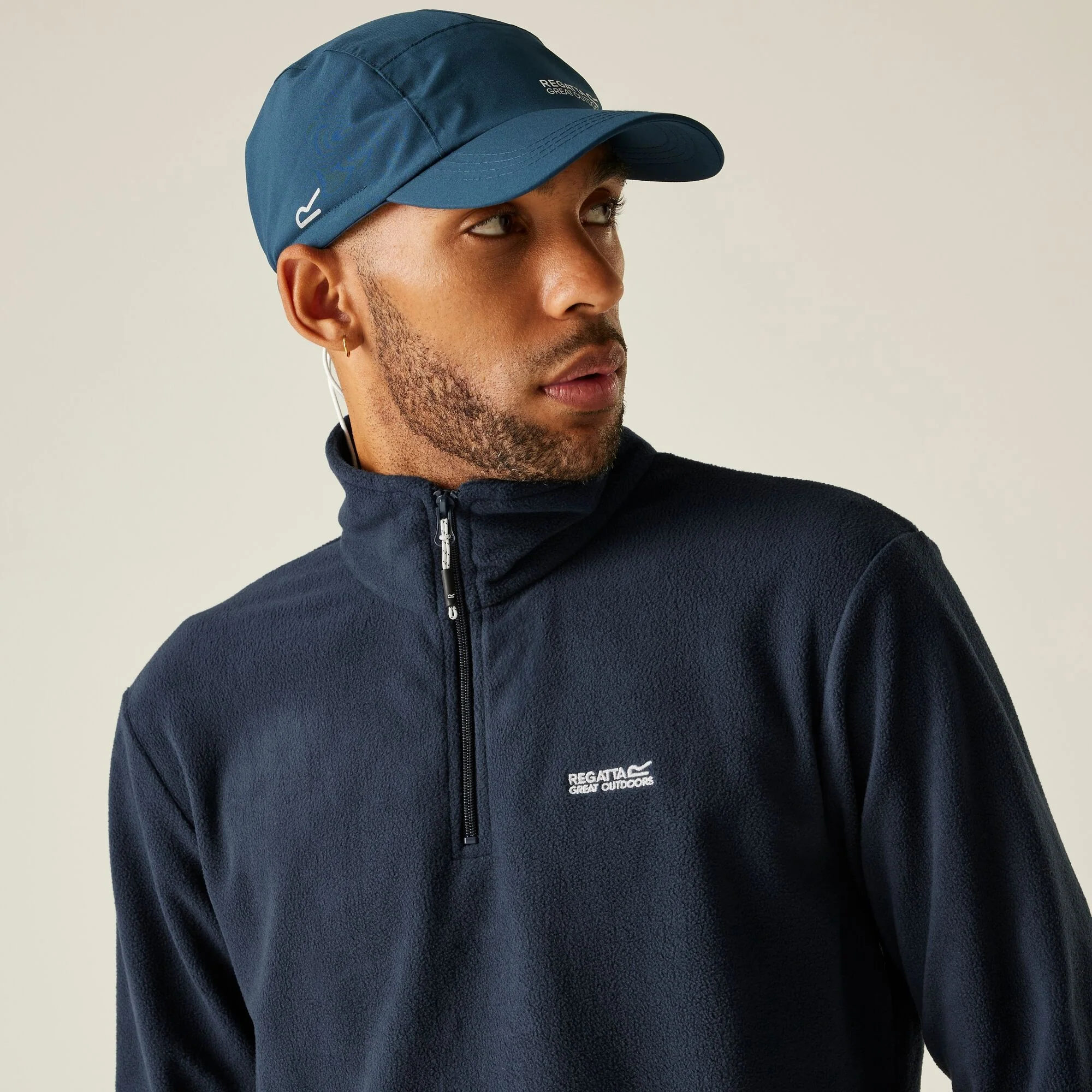 REGATTA Men's Thompson Lightweight Half Zip Fleece - Navy - Image 2