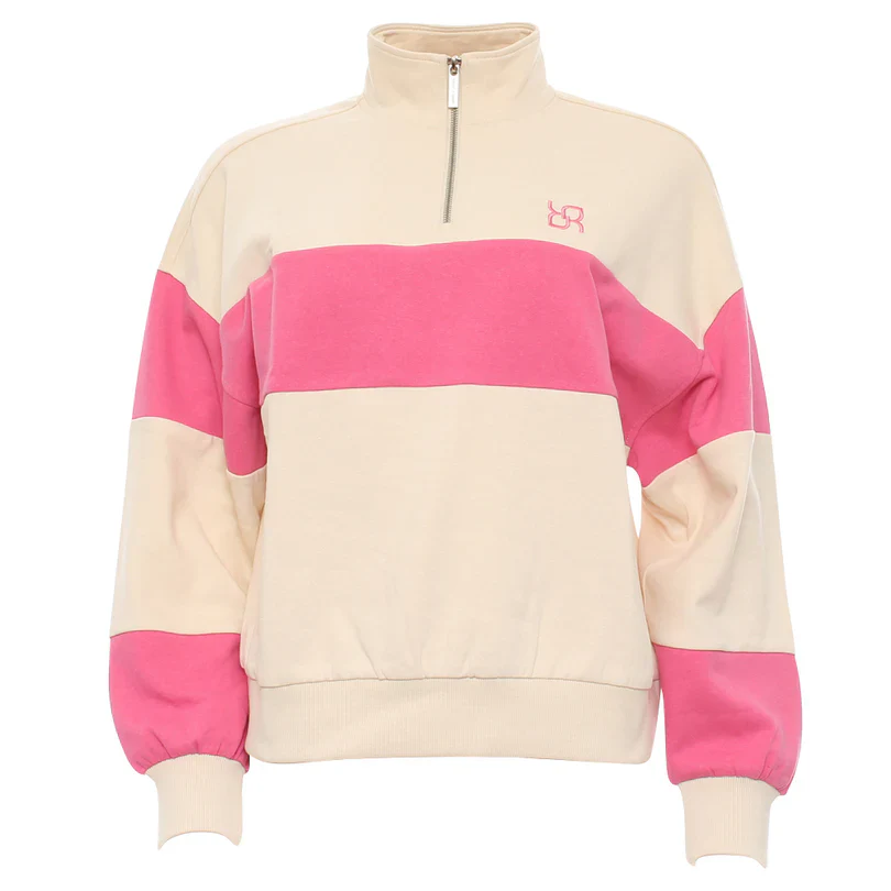 RELAX & RENEW Eudora Half Zip Top - Pink Multi - Image 4