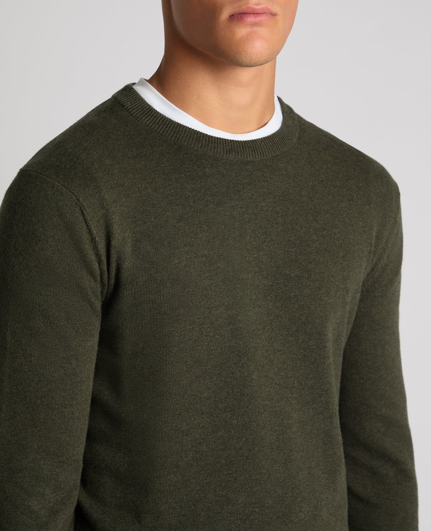 REMUS UOMO Crew Neck Sweater - Khaki - Image 2