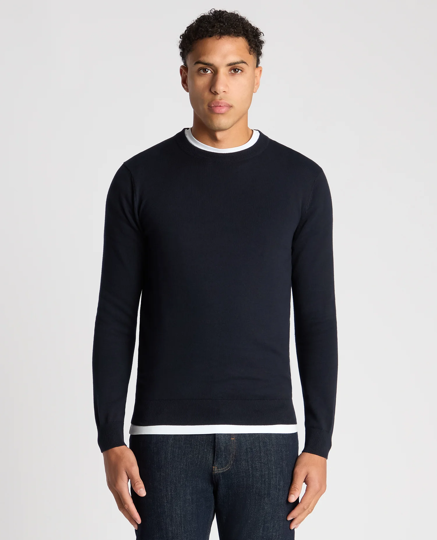 REMUS UOMO Crew Neck Sweater - Navy