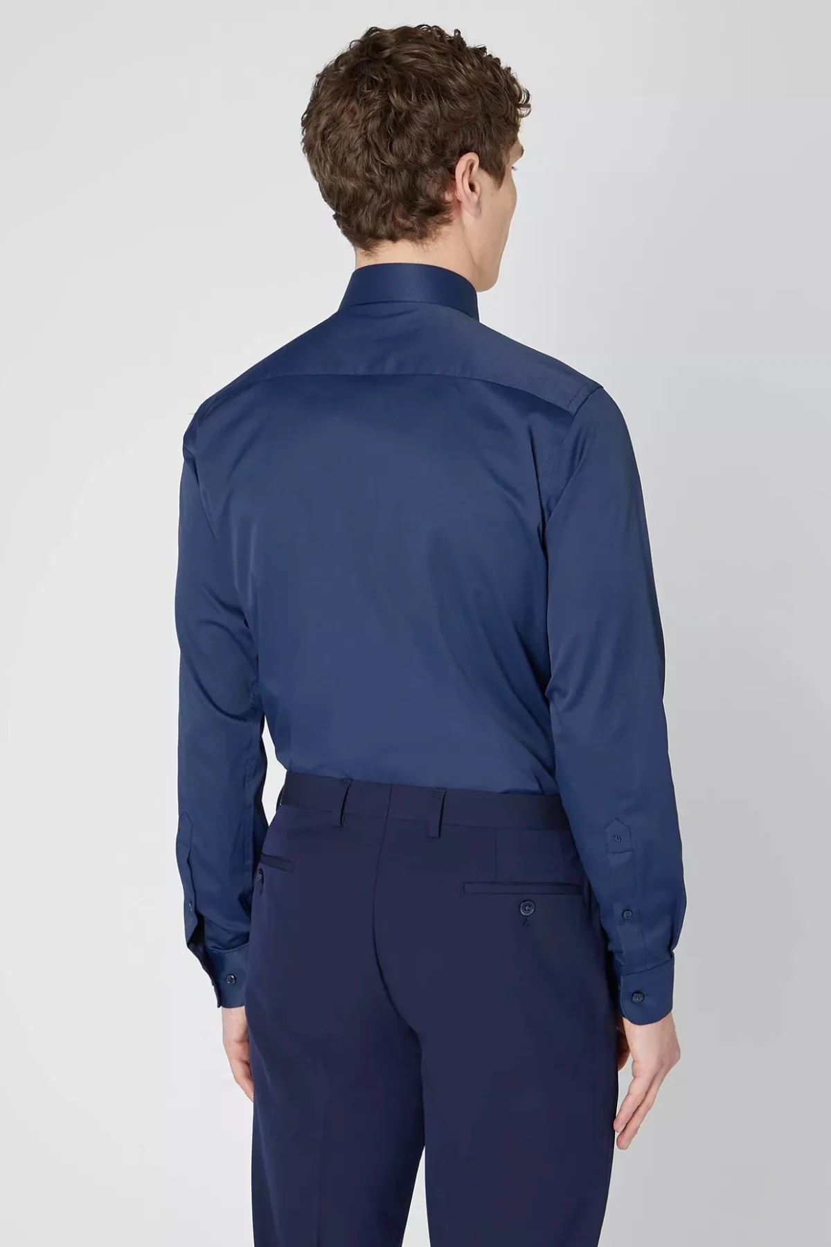 REMUS UOMO Frank Tapered Seville Long Sleeve Formal Shirt - Navy - Image 2