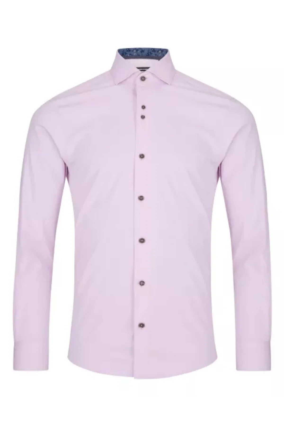 REMUS UOMO Frank Tapered Seville Long Sleeve Formal Shirt - Pink