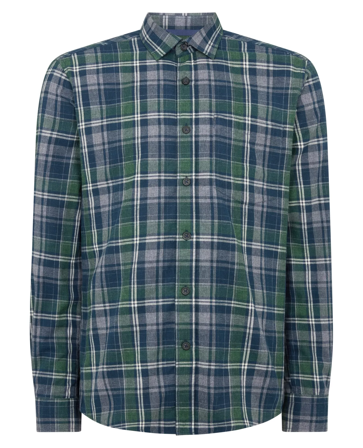 REMUS UOMO Tapered Long Sleeve Casual Shirt - Navy - Image 5