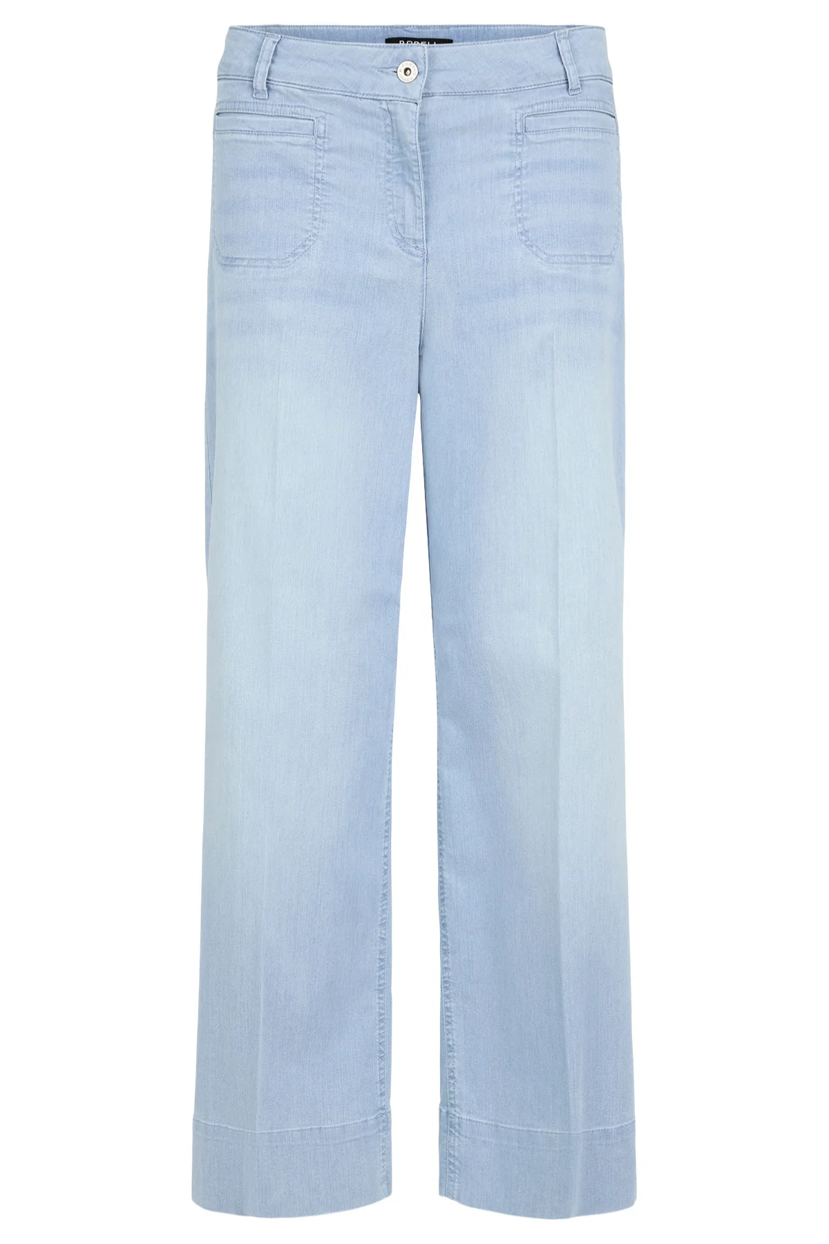ROBELL Debby Cullotte Style Stretch Denim Trousers - Light Denim - Image 2