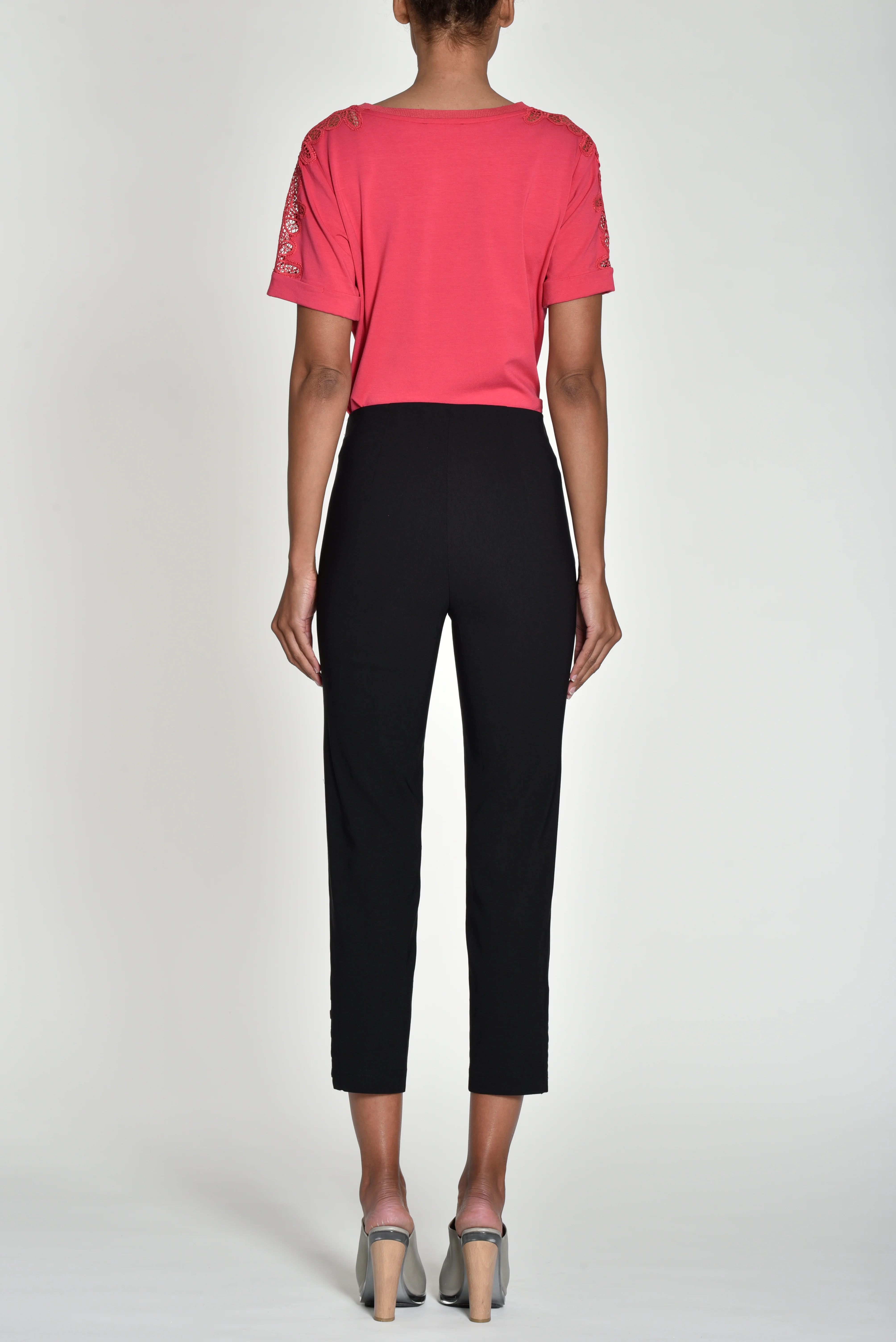ROBELL : Lena 09 Ankle Trousers - Black - Image 3