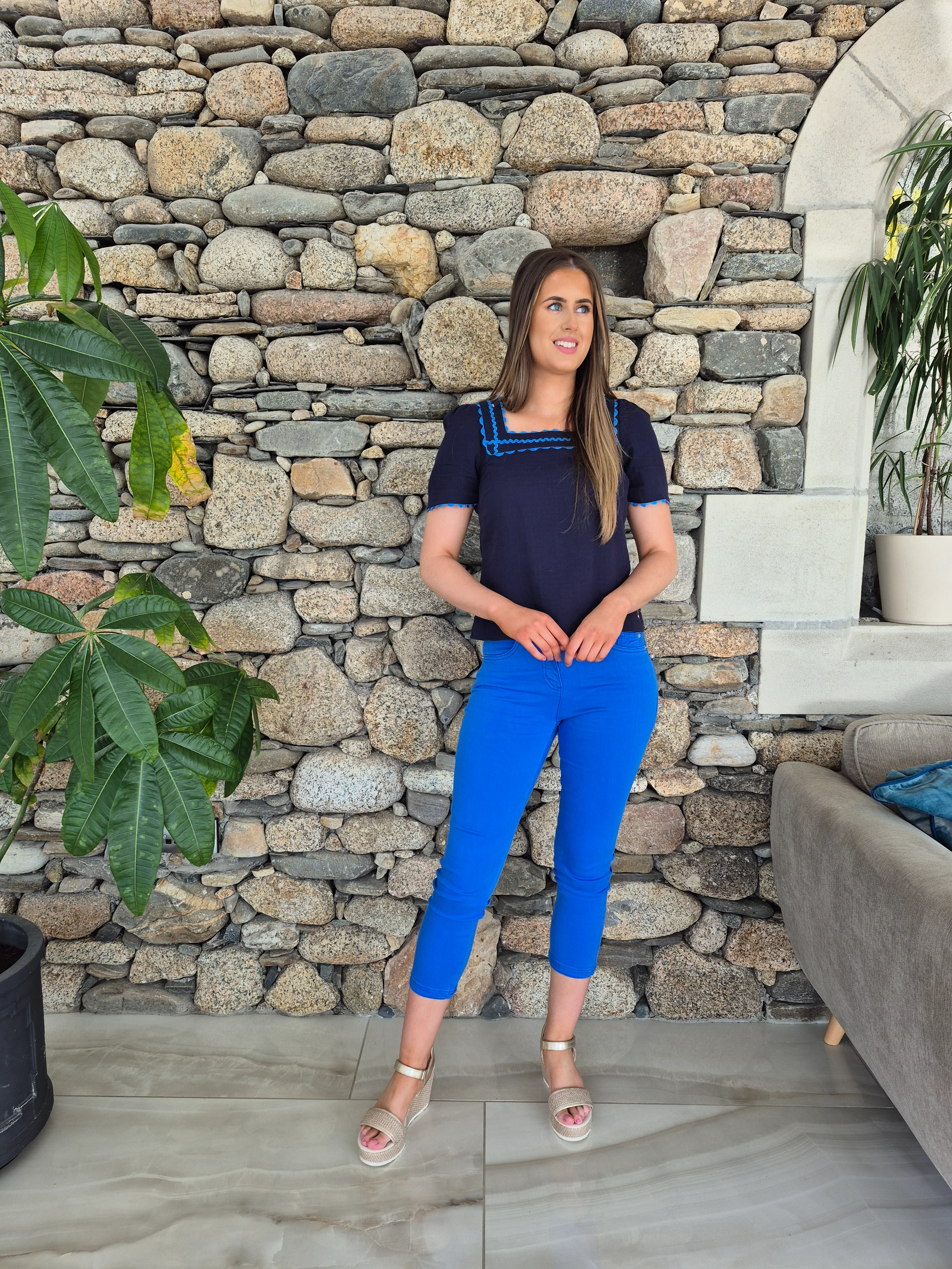 Robell : Slim Fit Jean - Royal Blue - Image 2