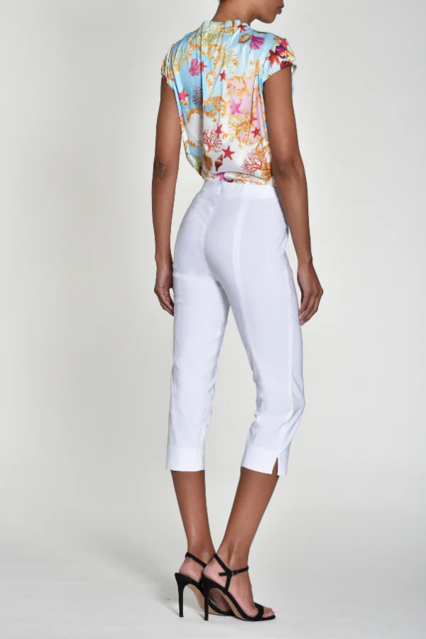 ROBELL :  Slim Fit Trousers - White - Image 2